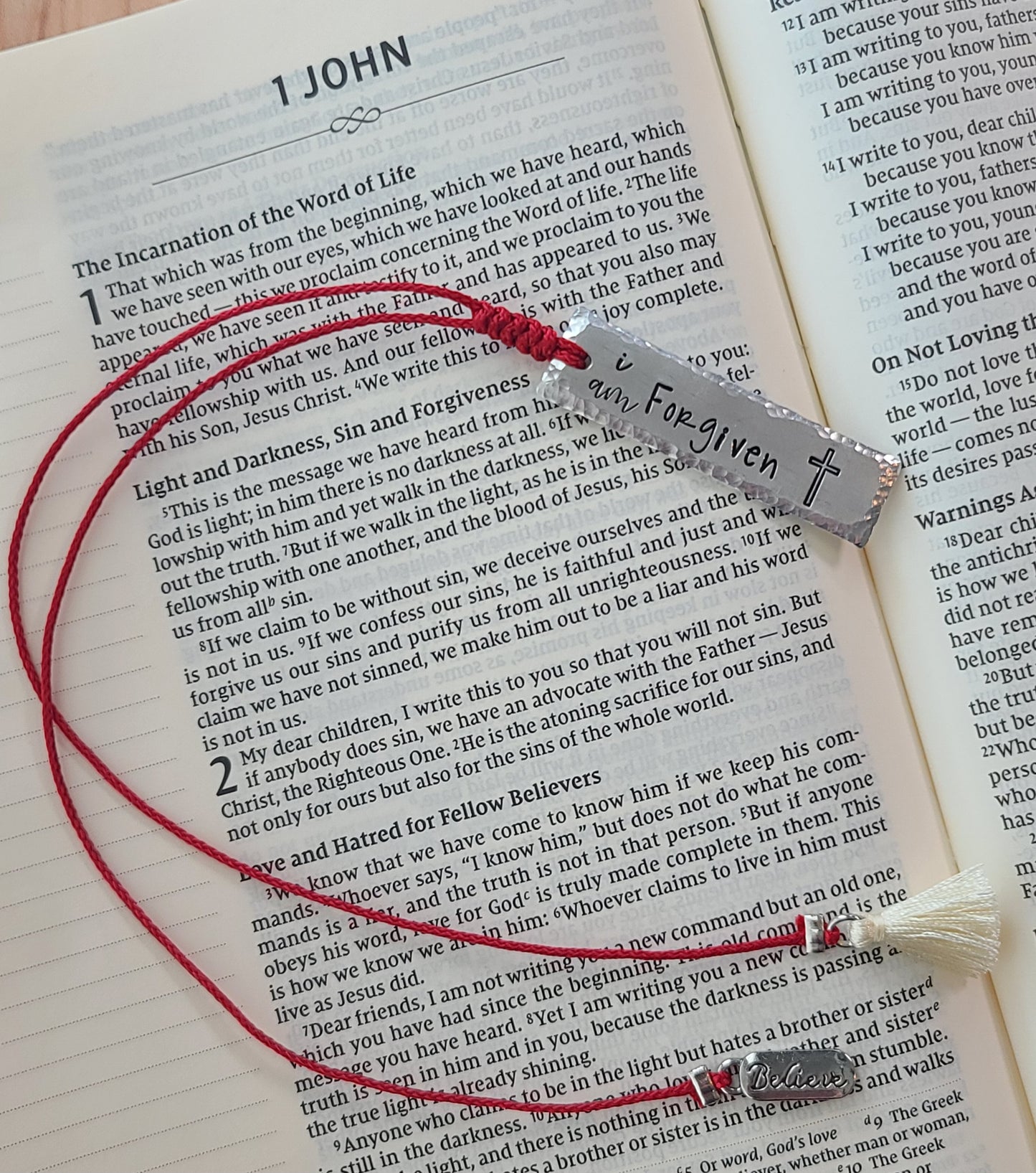 "I Am..." Affirmation Hand Stamped Bookmark | Aluminum