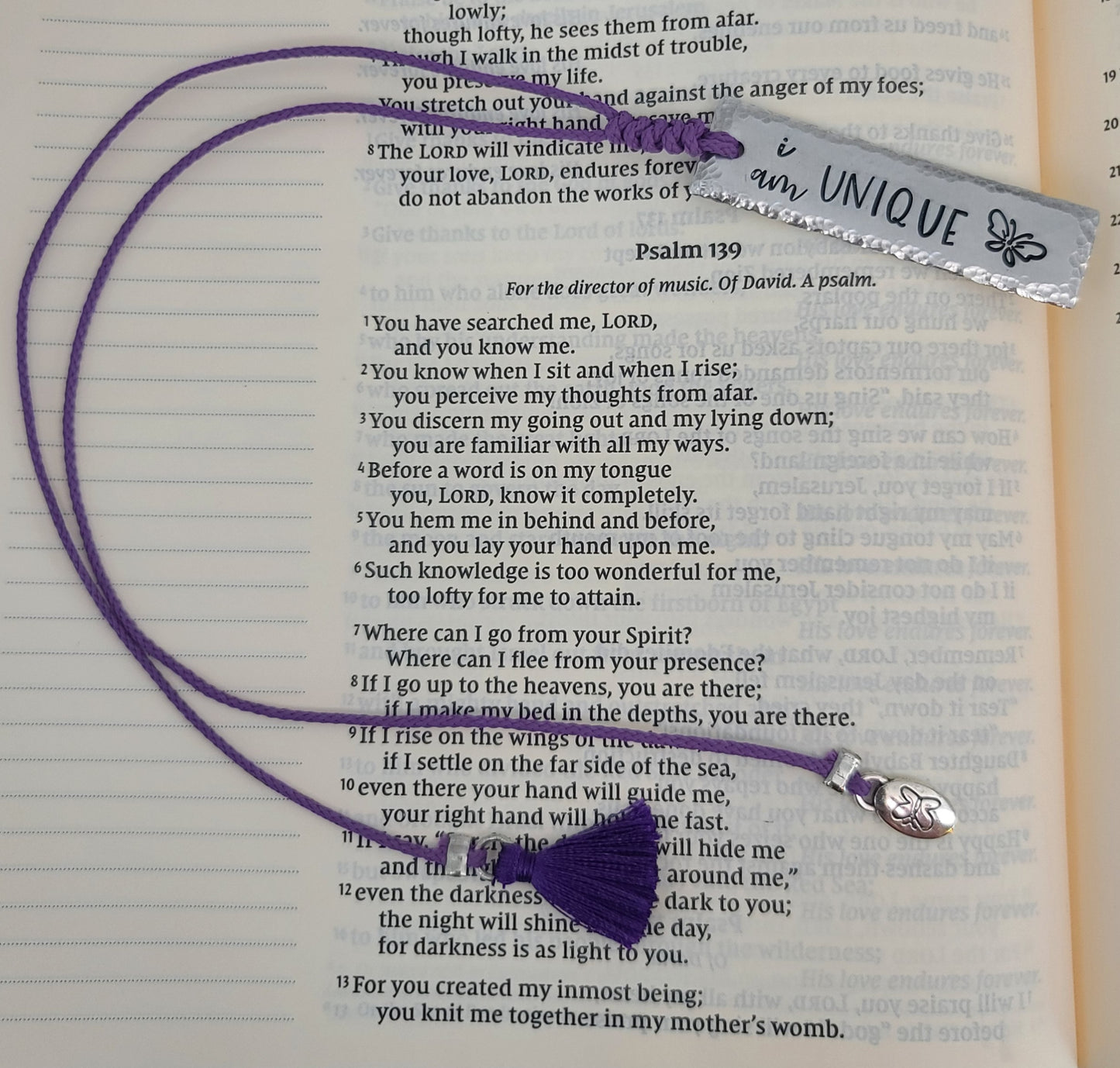 "I Am..." Affirmation Hand Stamped Bookmark | Aluminum