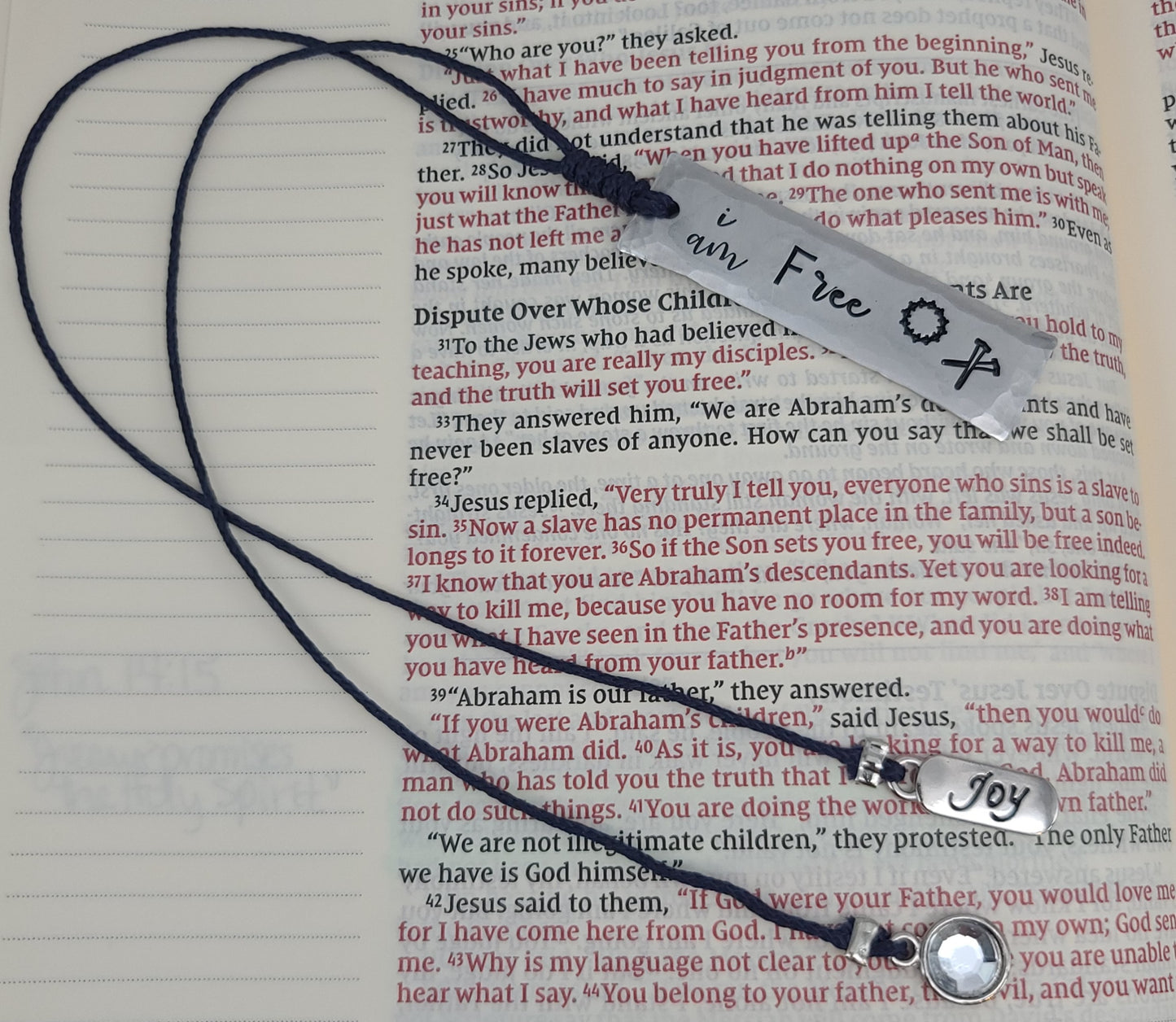"I Am..." Affirmation Hand Stamped Bookmark | Aluminum