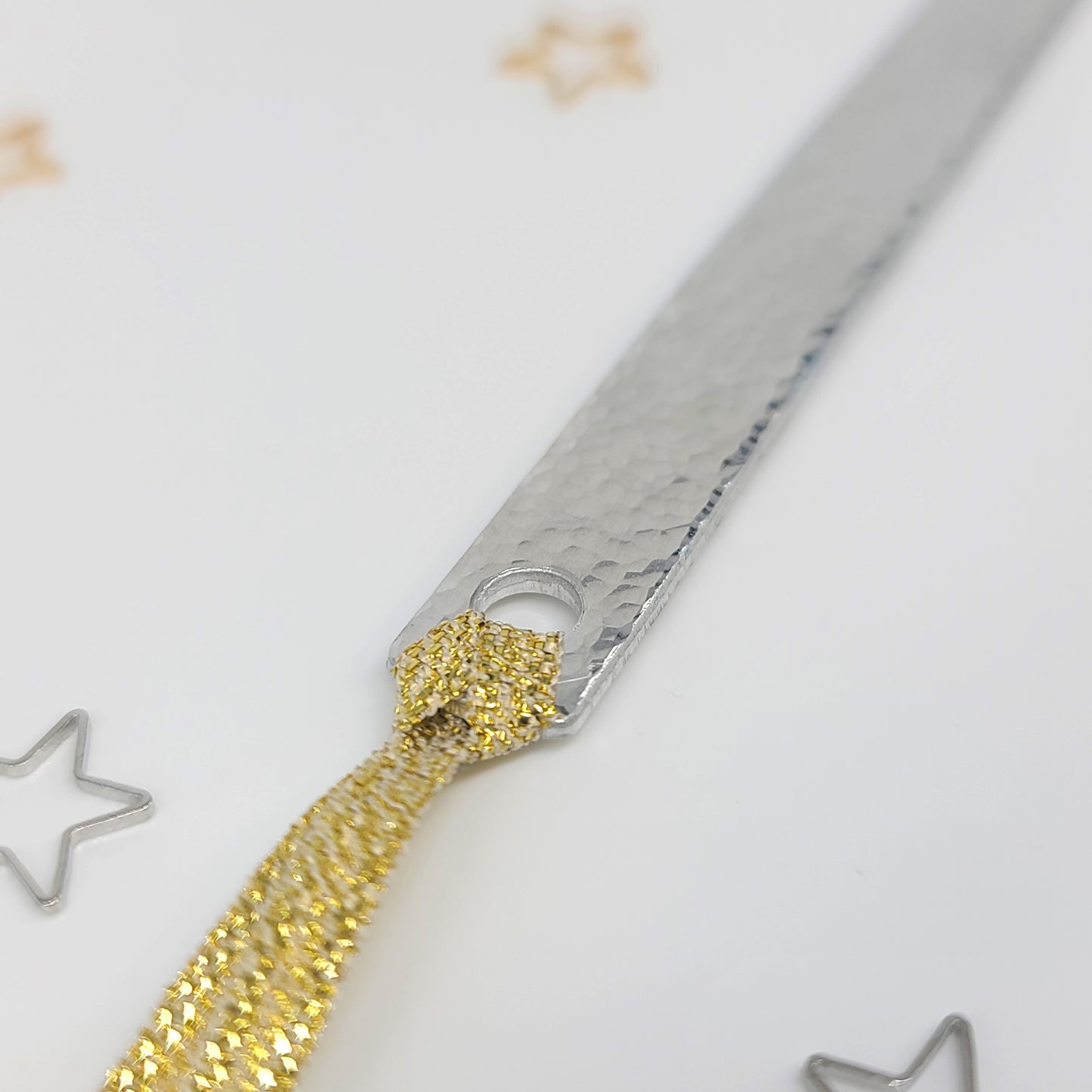 "Reach for the Stars" Hand Stamped Bookmark | Aluminum