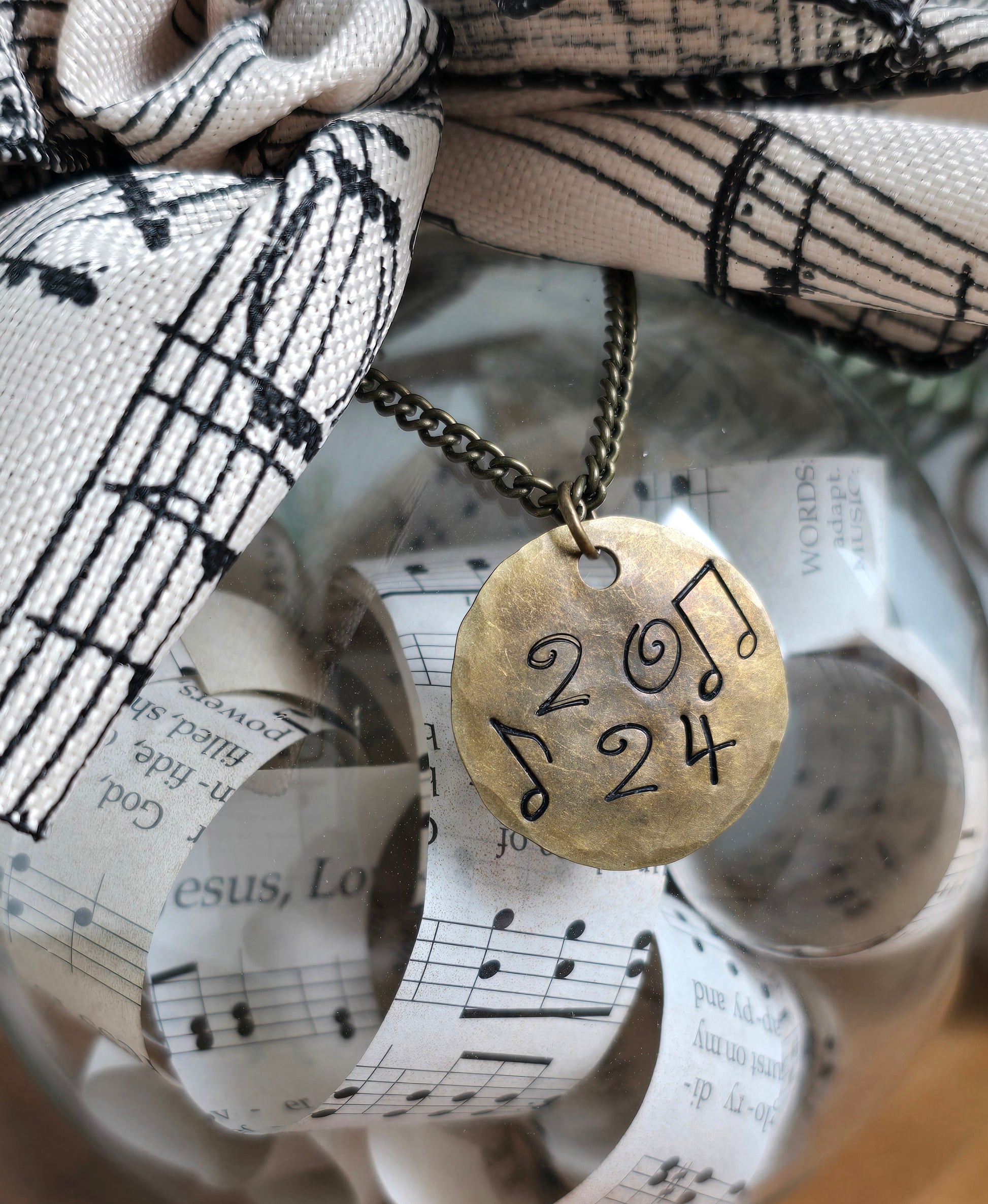 Hymnal Page Christmas Ball Ornament